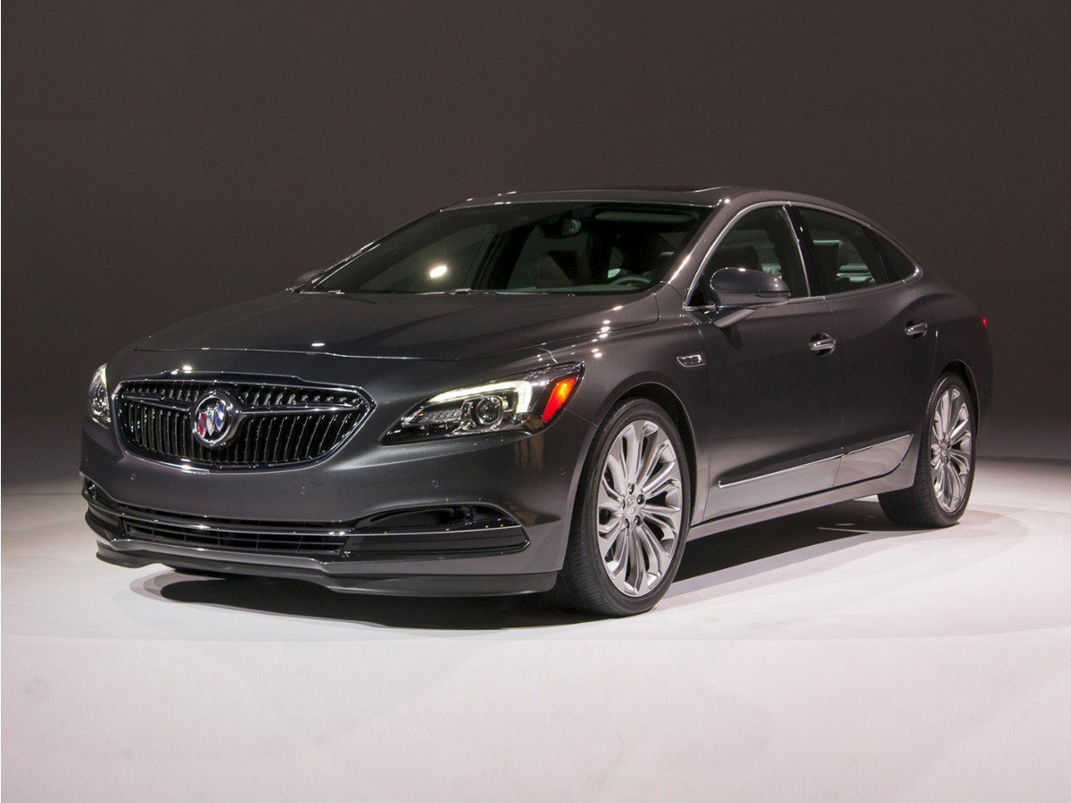 2017 Buick LaCrosse Essence in Ebony Twilight Metallic — front three-quarter view