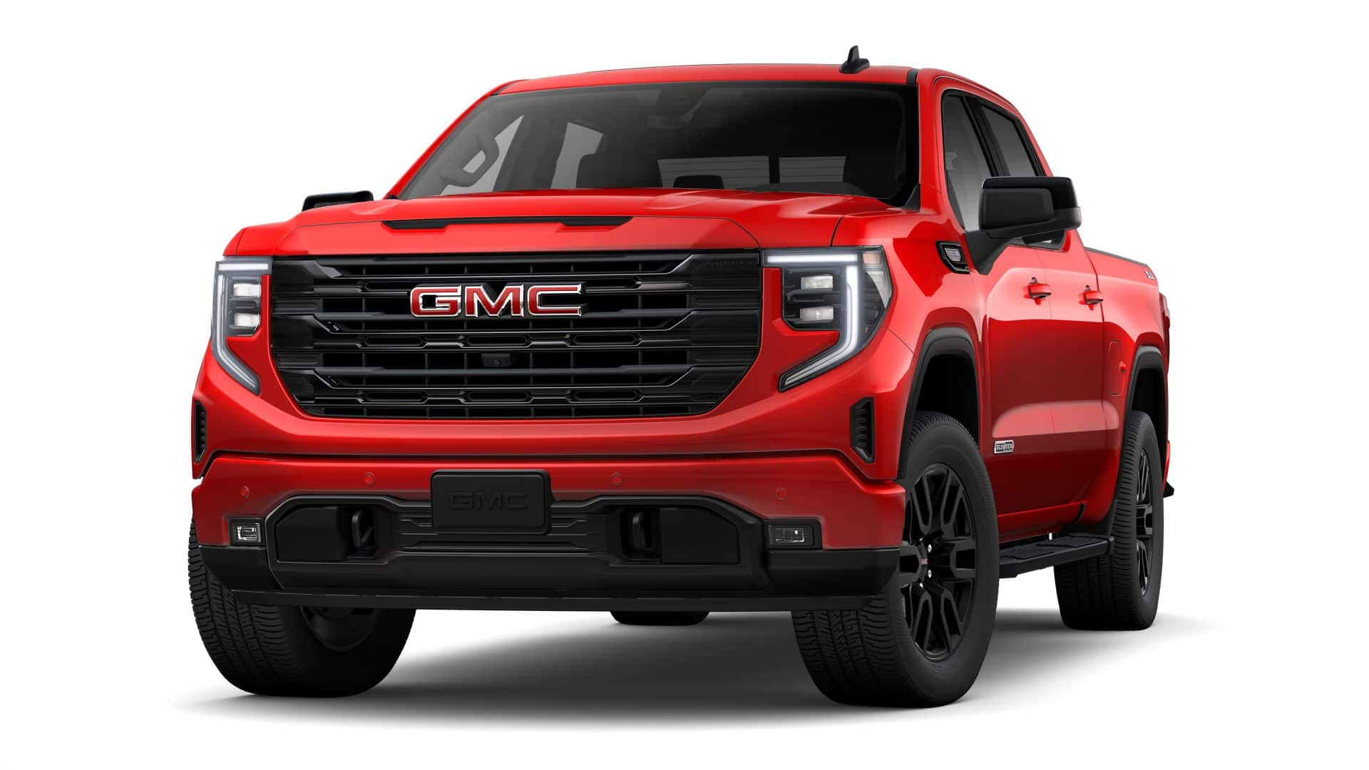 2026 GMC Sierra 1500 Elevation in Cardinal Red — front three-quarter view